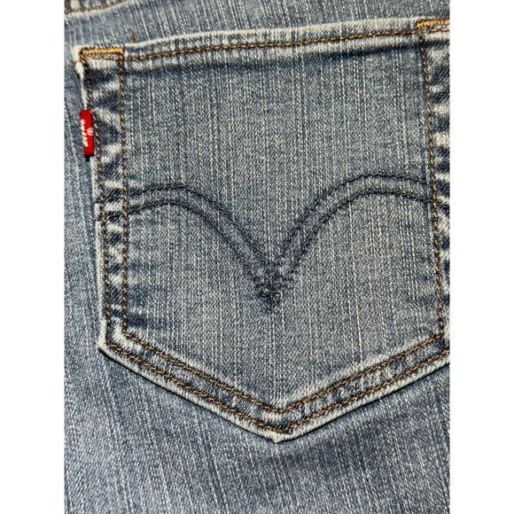 Vintage Levi's 512 Med Wash Perfectly Shaping Boot Cut Stretch Jeans Plus 18W - Picture 9 of 10